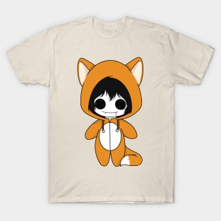 creepypasta bloody painter fox doll T-Shirt